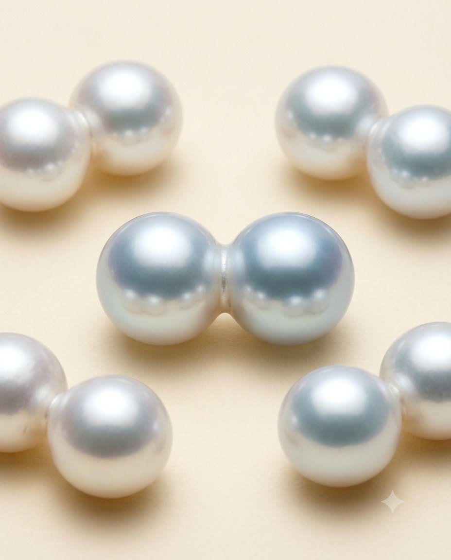 Futago collection — twin pearls in naturally fused forms