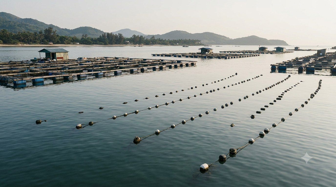 Pearl farming and cultivation operations in Vietnam